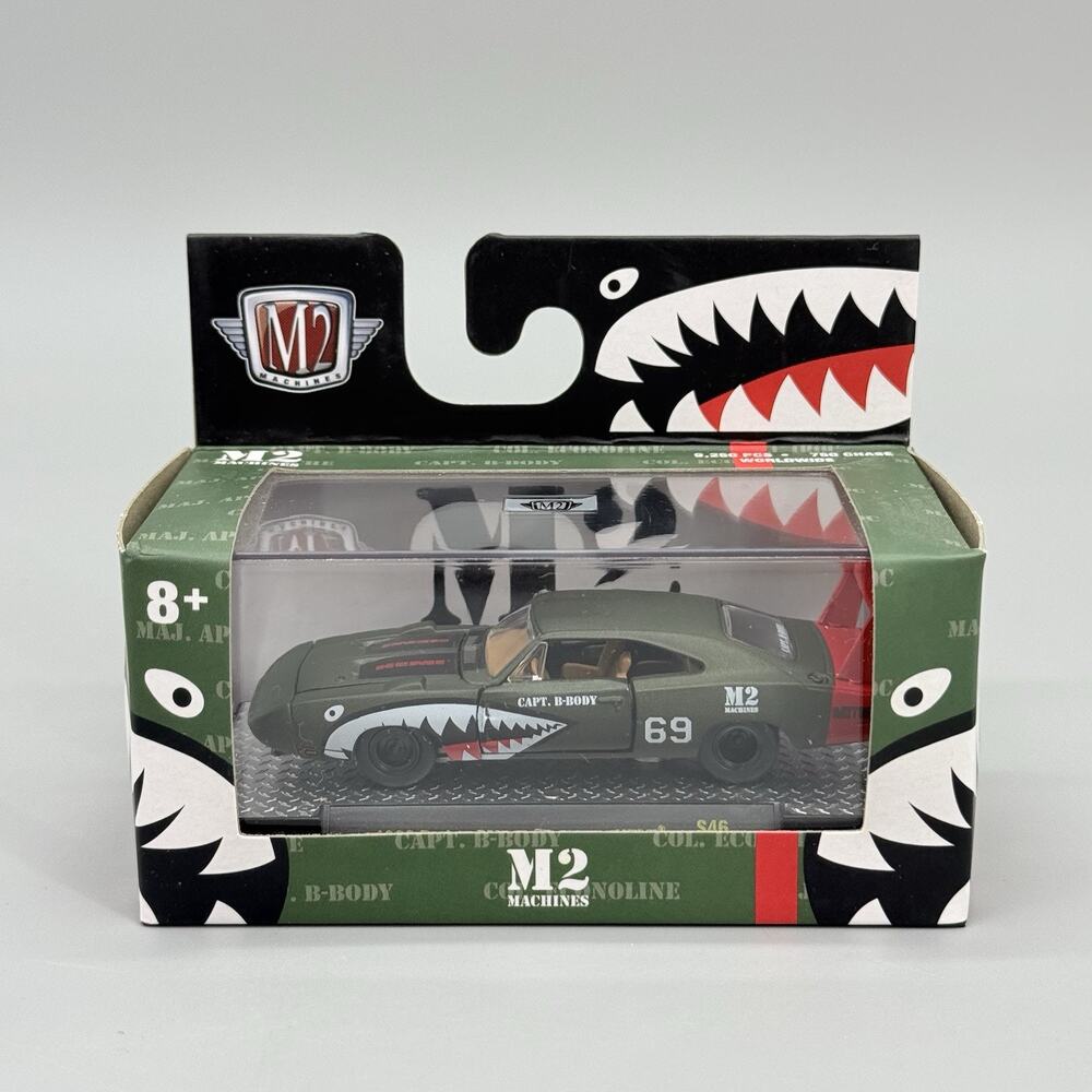 M2 Machines Shark Mouth 1969 Dodge Charger Daytona Hemi S46 22-41 Diecast
